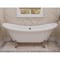 Anzzi Belissima 69.29 in Double Slipper Acrylic Claw Foot Tub in White FT-CF130LXFT-CH - alternate 2